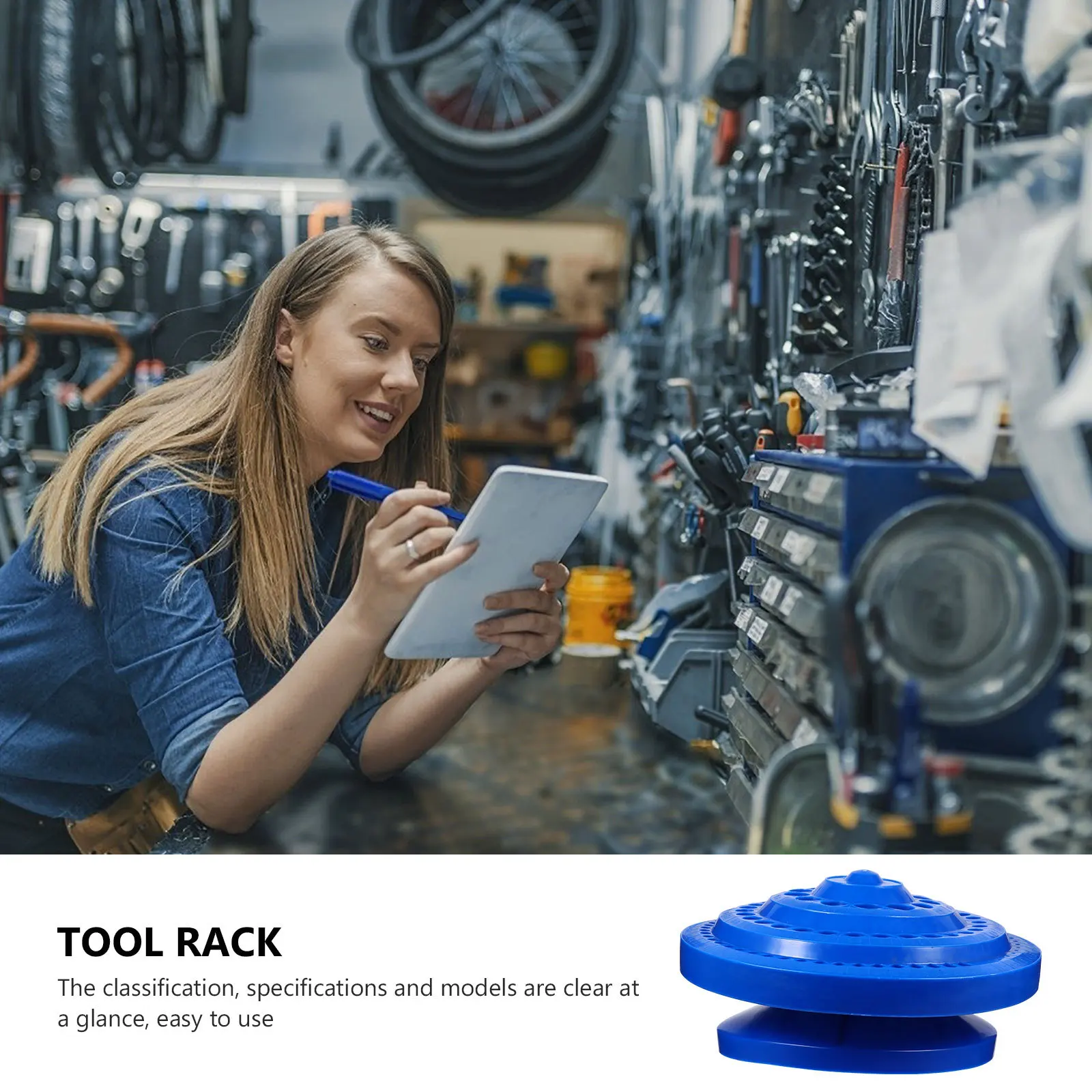 

360 Degree Rotatable Craft Tool Holder Plastic Storage Shelf For Diy Punch Tools Organizer Storage Rack Leathercraft