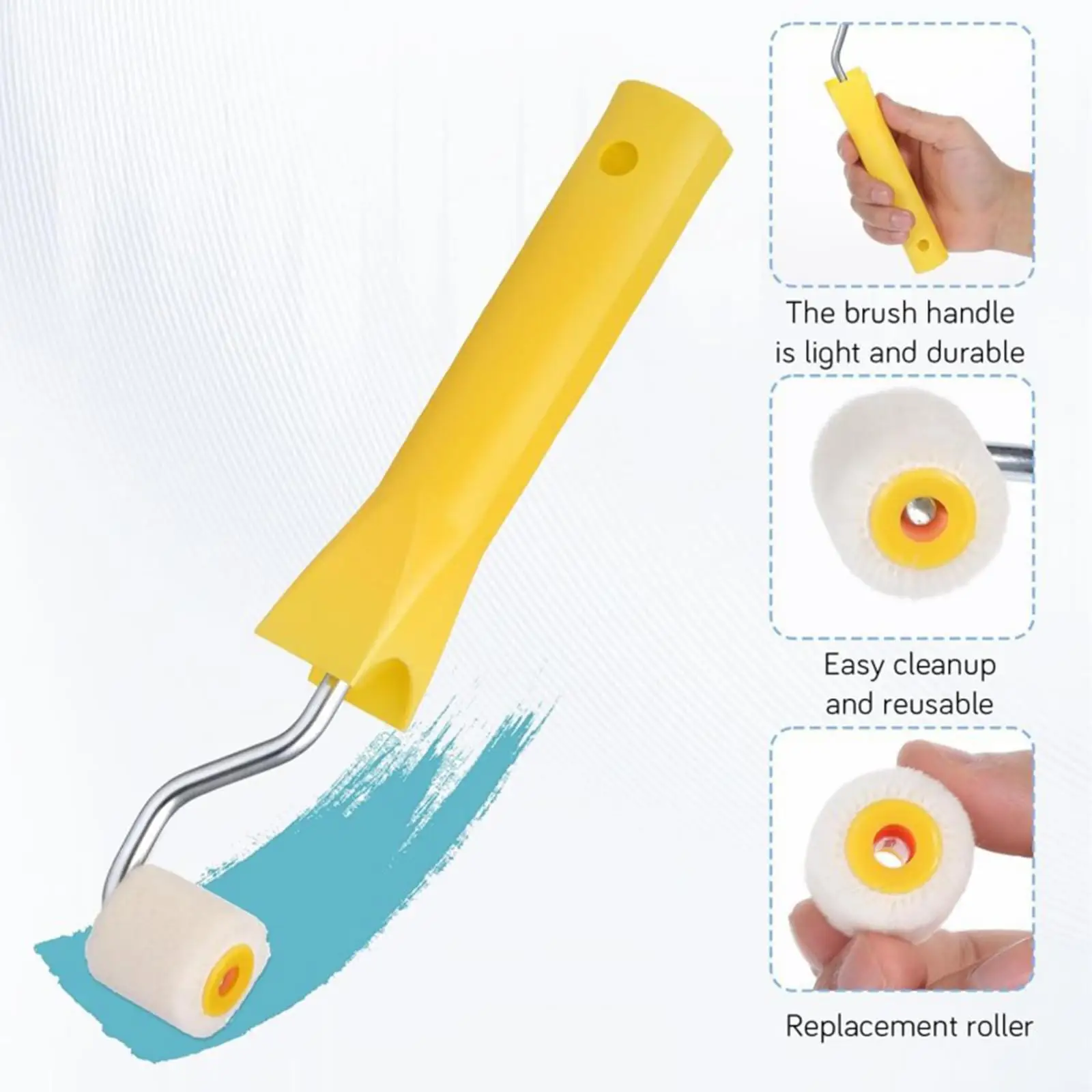 Compact Paint Roller Set Lightweight Mini Roller for Professional Painting and Home DIY Improvements