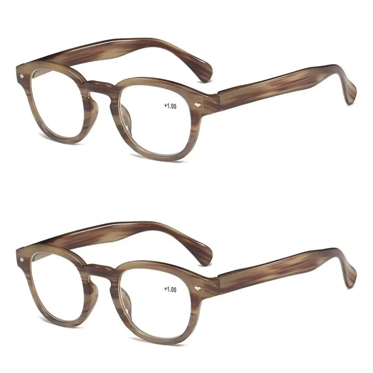 

2PCS Square Anti Blue Light Reading Glasses Men Clear Lens Prescription Glasses Women Diopter 100 TO 600 Optical Glasses