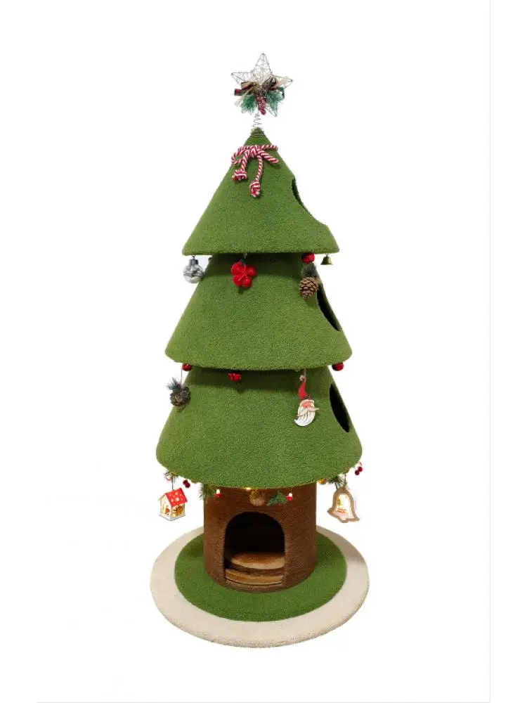 

Christmas Tree Cat Climbing Frame Cat Grinding Claw Toy With Cat Litter Climbing Column Scratching Board Climbing Supplies