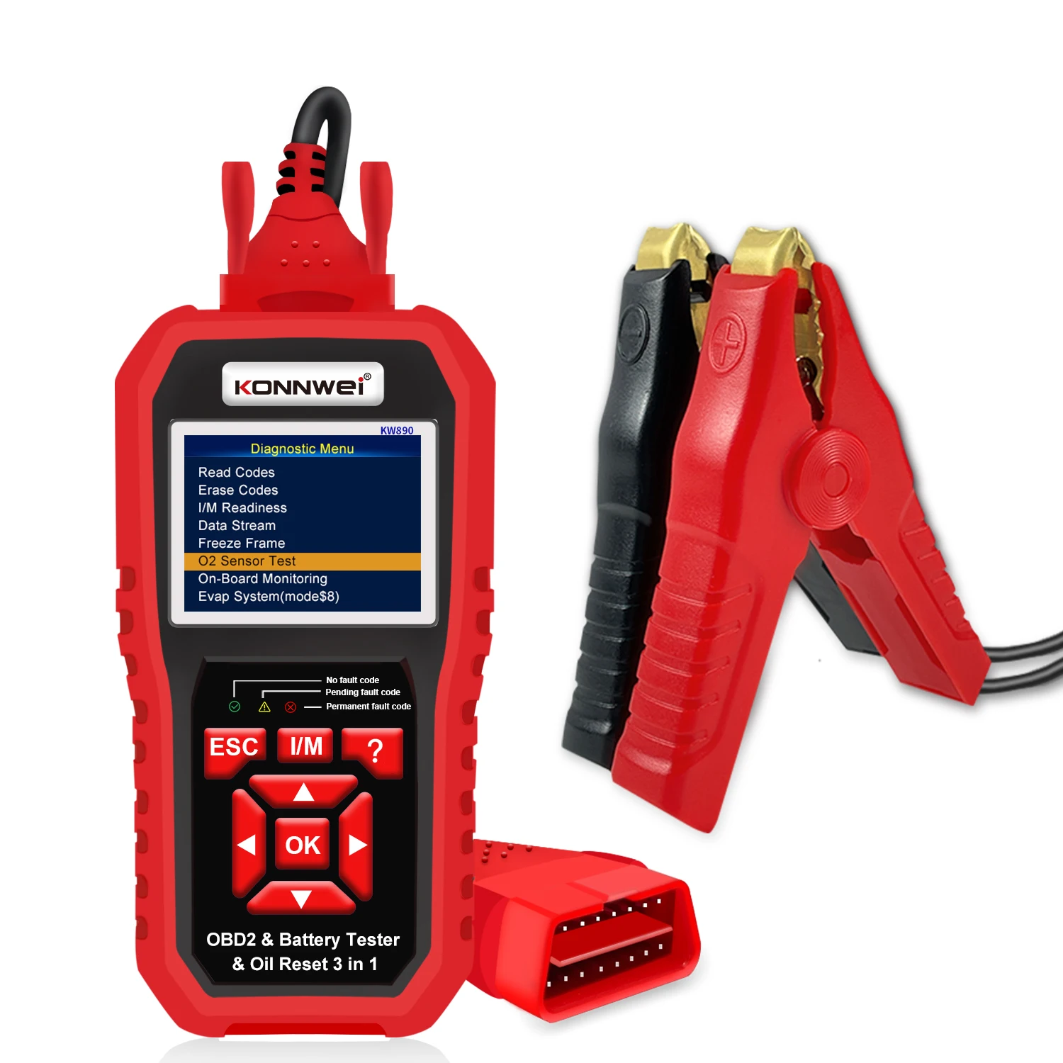 

Automotive Fault Diagnosis Device Car Battery Tester Vehicle Maintenance Light Reset Three in One Support Online Printing Faults