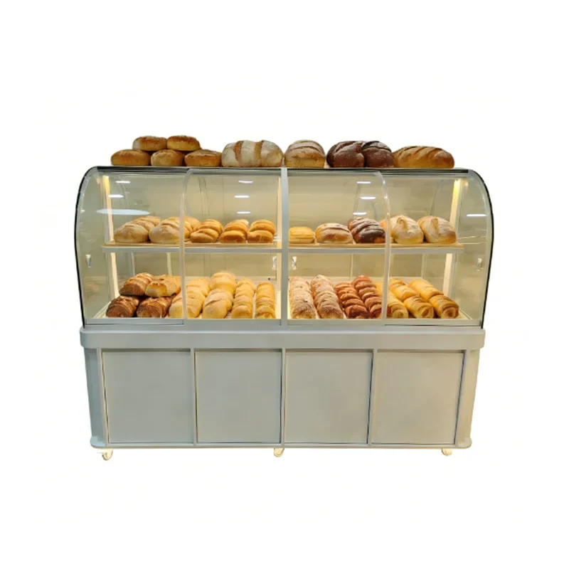 Bread cabinet Bakery display cabinet Cake counter Island cabinet