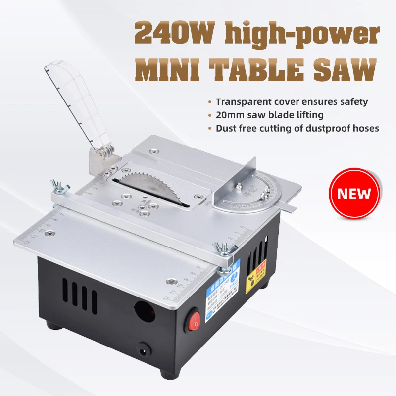 Mini Serra de Mesa de Alta Potência Serras Pequenas do Banco Desktop Saw Máquina do Torno do Woodworking Serra Elétrica Corte do Pwb Lâmina 80 mm 240w