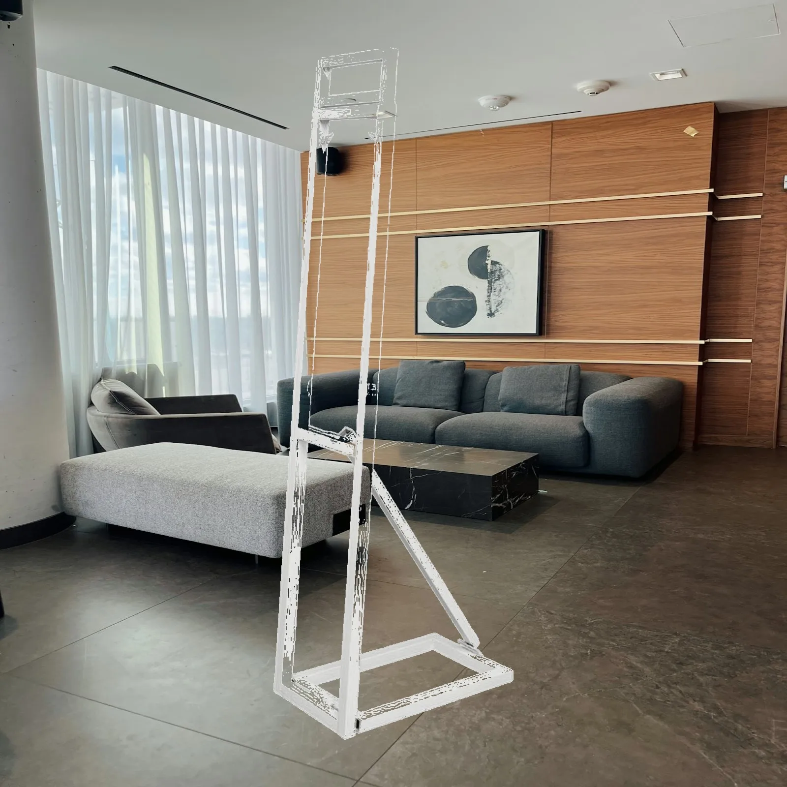 Heavy Duty Display Rack for Foam Board Signs White Metal Stand for Exhibitions Promotional Displays Floor Base Support