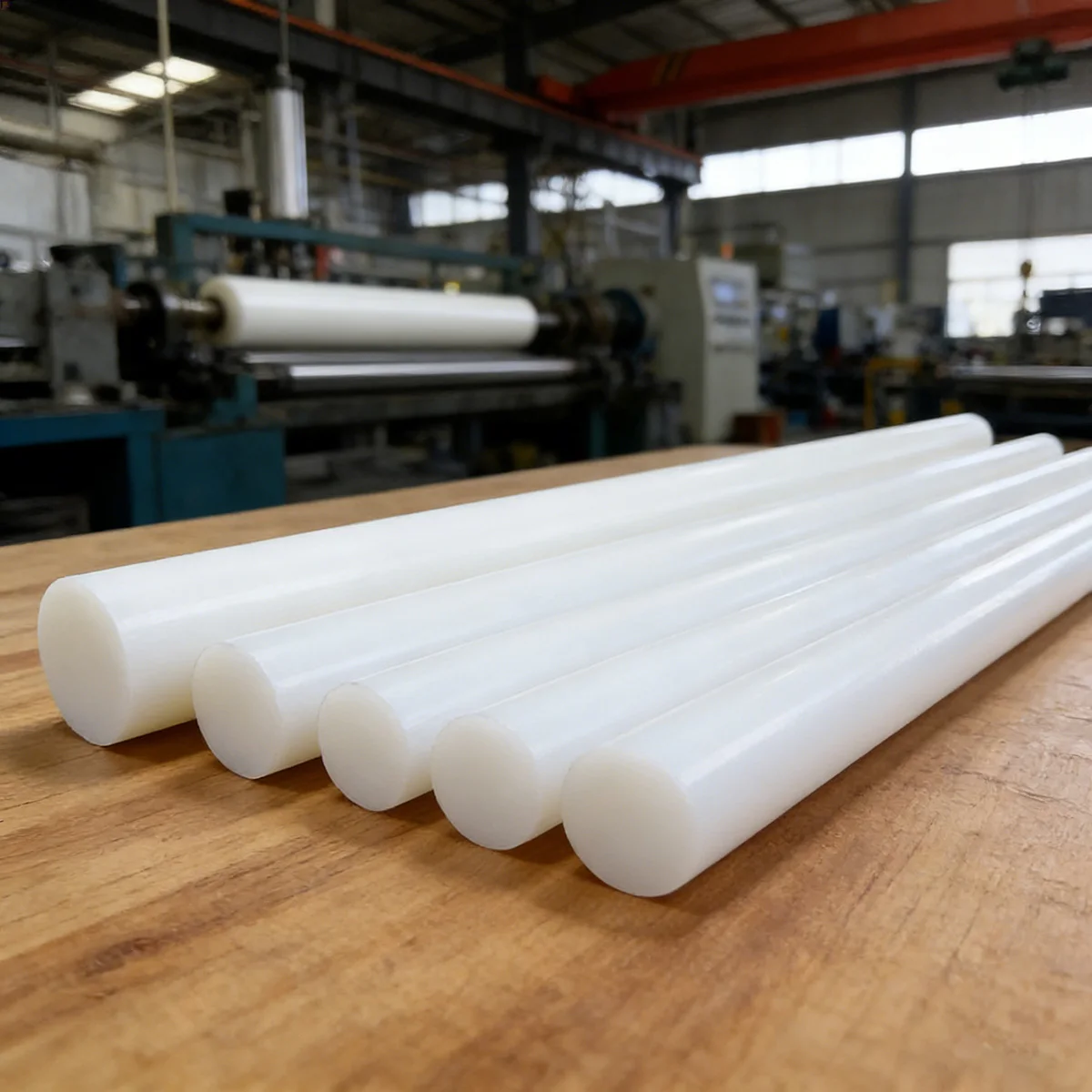 15-110mm PVDF Solid Rod, Heat & Chemical Resistant Bar, CNC Machinable for Industrial & Semiconductor Use
