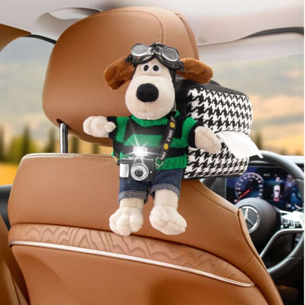 

Sweet Car Armrest Puppy Tissue Box Luxury Car Ornaments Holiday Gift Car Interior Decorations Car Dog Seat-mounted Tissue Box