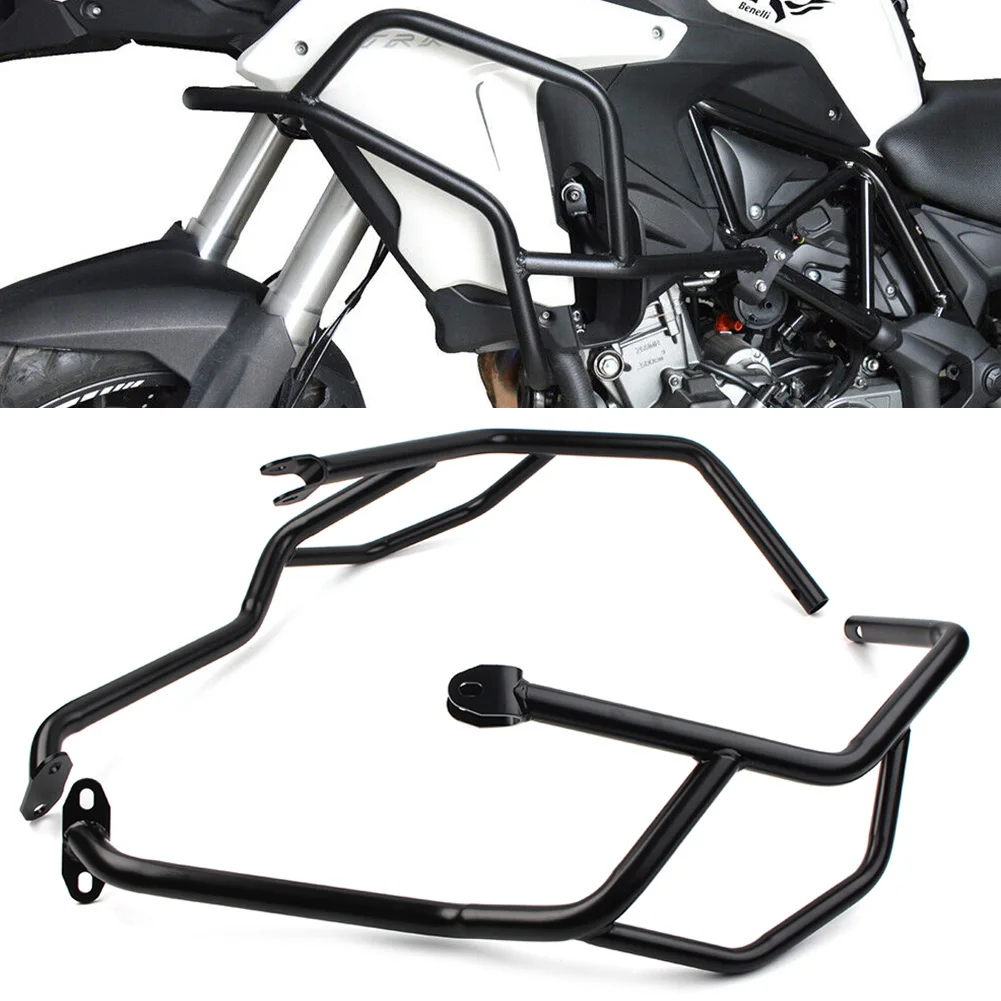 

Motorcyclce Upper Crash Bar Engine Guard Frame Protector for Benelli TRK 502 X BJ 500 GS 2017 2018 2019 2020 2021 Black Steel