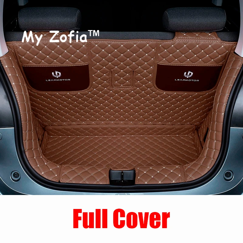 NONE Für Leapmotor T03 2023 2024 2025 Auto Stamm Wasserdichte Tablett Fracht Anti-Slip Boot Hinten Boden Stamm Matte Lagerung pad Zubehör 4