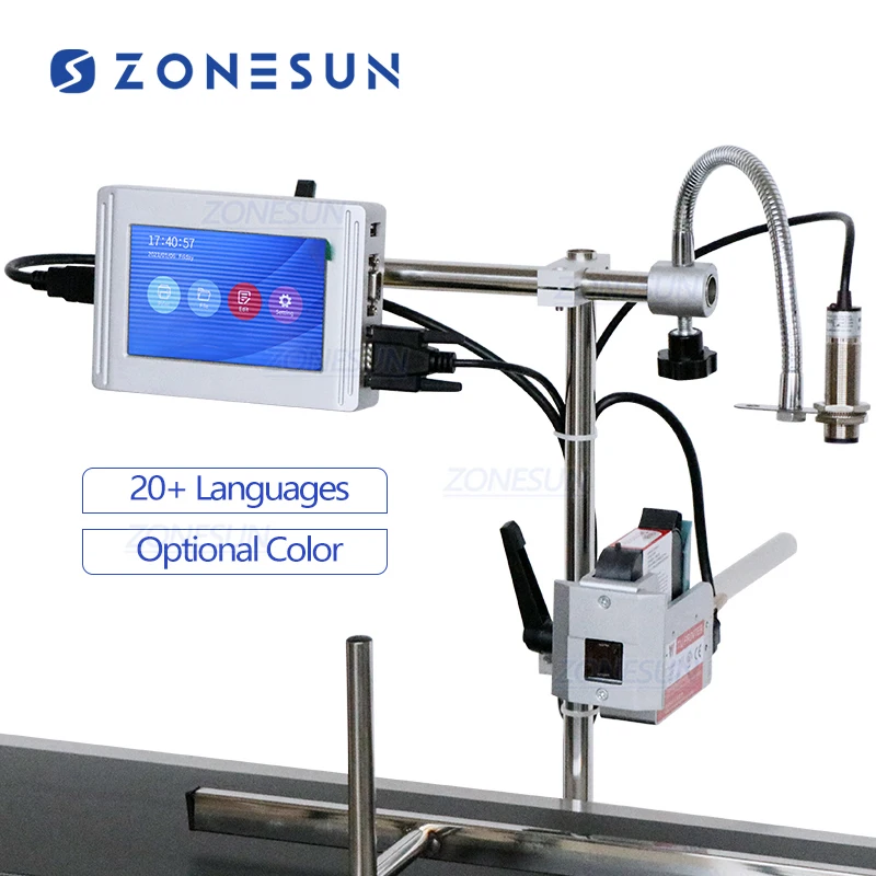 

ZONESUN ZS-DC127 Automatic High Speed Industrial Intelligent Continuous Inkjet Printer With Conveyor