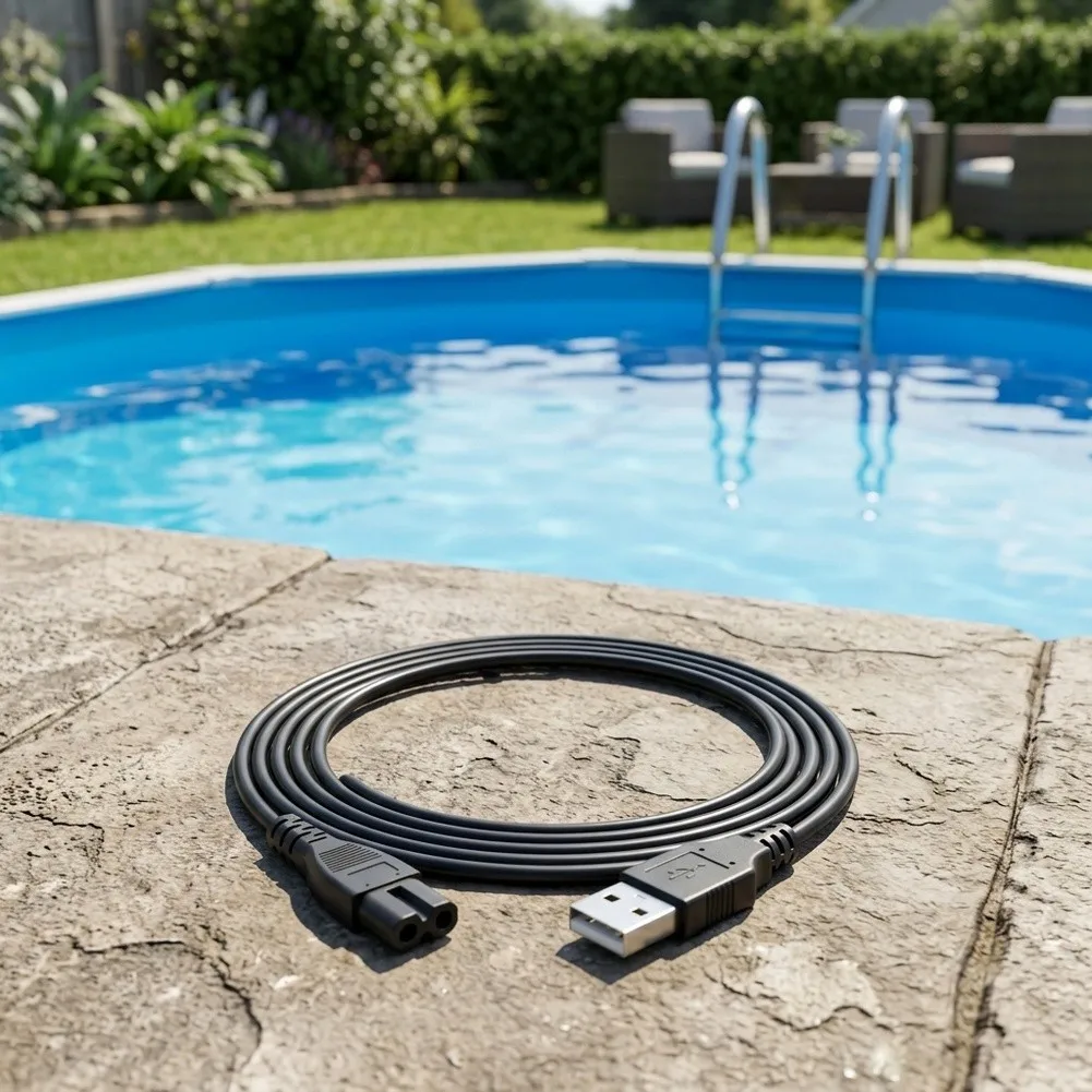 For Kokido For Xtrovac 100 110 200 and Telsa 5 Compatible 6.56 Ft Power Cord 5V DC Charging Cable for Cordless Pool Vacuum