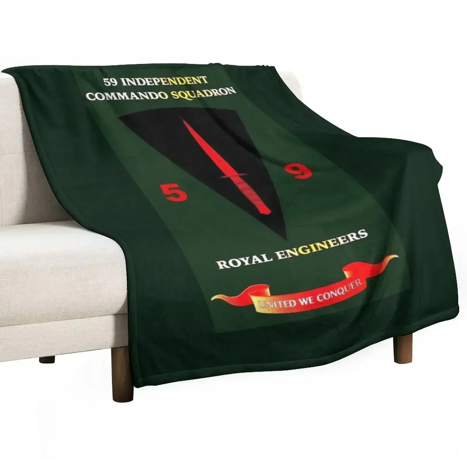 59 COMMANDO ROYAL ENGINEERS Throw Blanket Soft Plush Plaid Hair Blankets