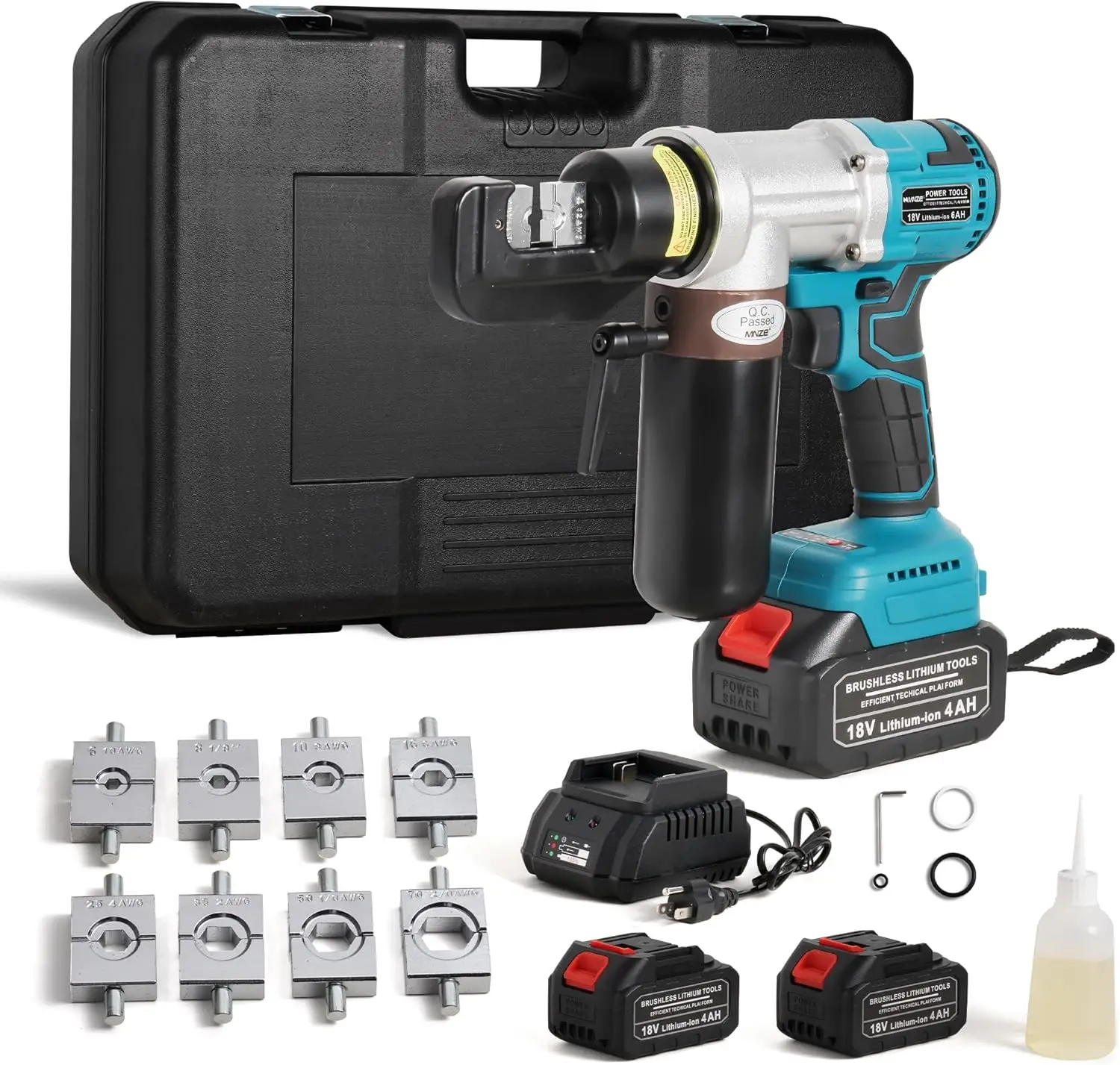 Kit d'Outils de Sertissage pour Câble Hydraulique, 6 Soudures Électriques, Bornes, Cosses, Rechargeable