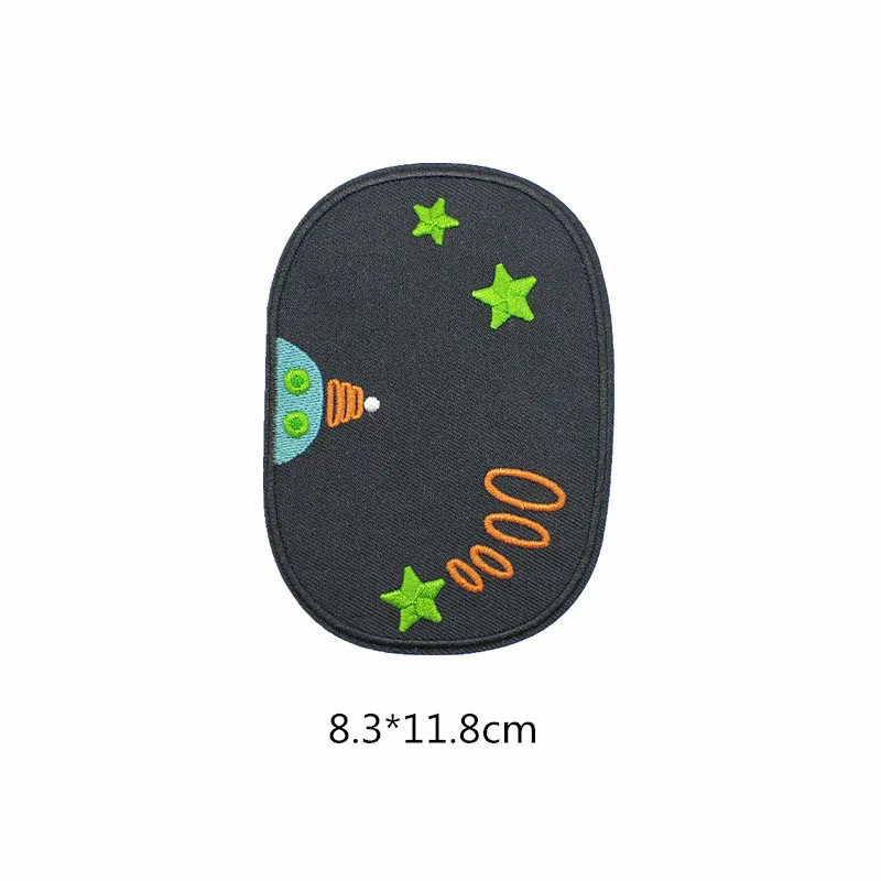 DIY Astronauts Rocket Planet Denims Stickers Cartoon Embroidery Clothes Knee Hole Repair Appliqued Badge Sewing Children Patches