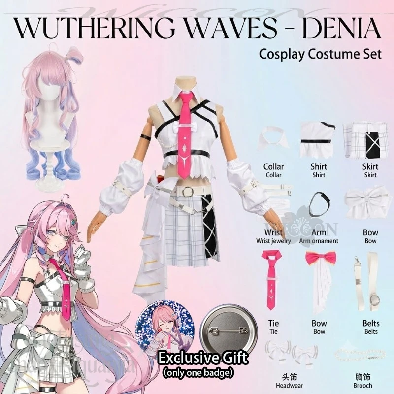 

Anime Game Wuthering Waves Idol Groups Solar5 Cosplay Denia Costume New Outfit Kawaii Dress Y2K Jirai Kei Sweet Lolita Halloween