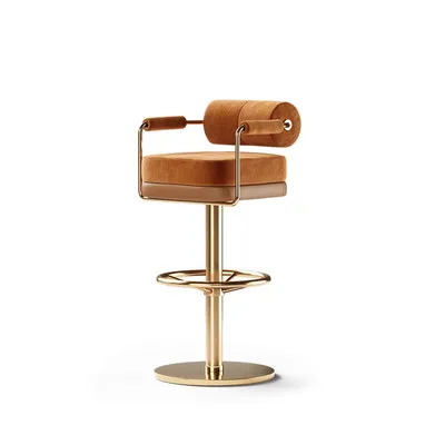 

Современный барный стул, креативный, стильный, для дома, из нержавеющей стали, металлический, простой высокий стул