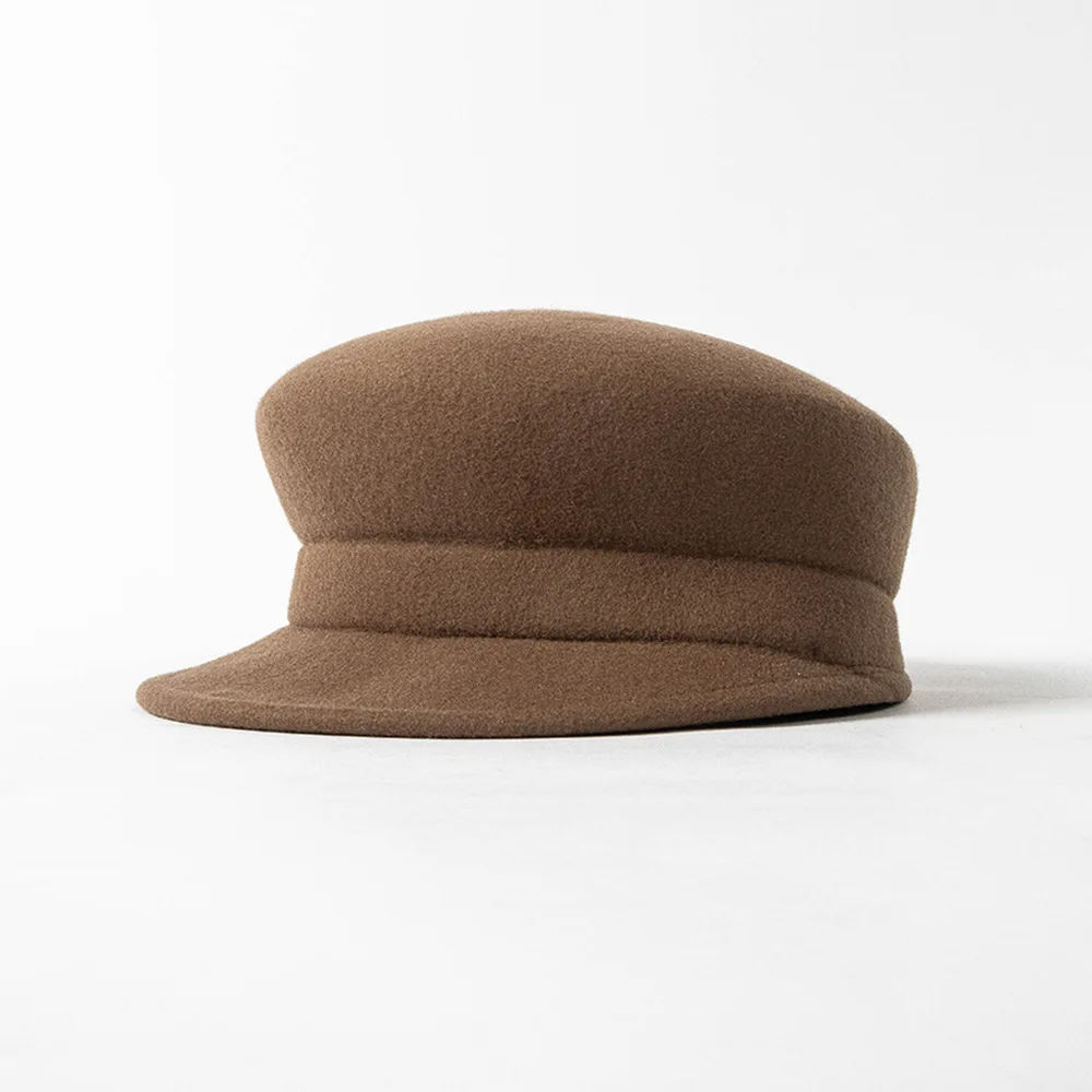 Autumn Winter New Fashion Casual Women Woolen Newsboy Cap Outdoor Shopping Warm Stylish Felt Hat