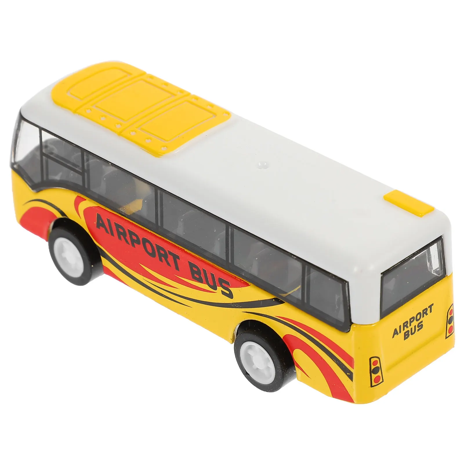 Pull Back Toy Bus Alloy Mini Vehicle Realistic Educational Learning Toy for Kids Creative Play Gift