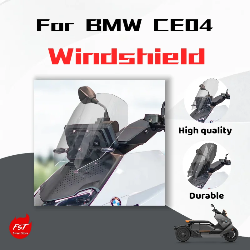 

For BMW CE04 front windshield, heightening and widening transparent chest protector windshield accessories