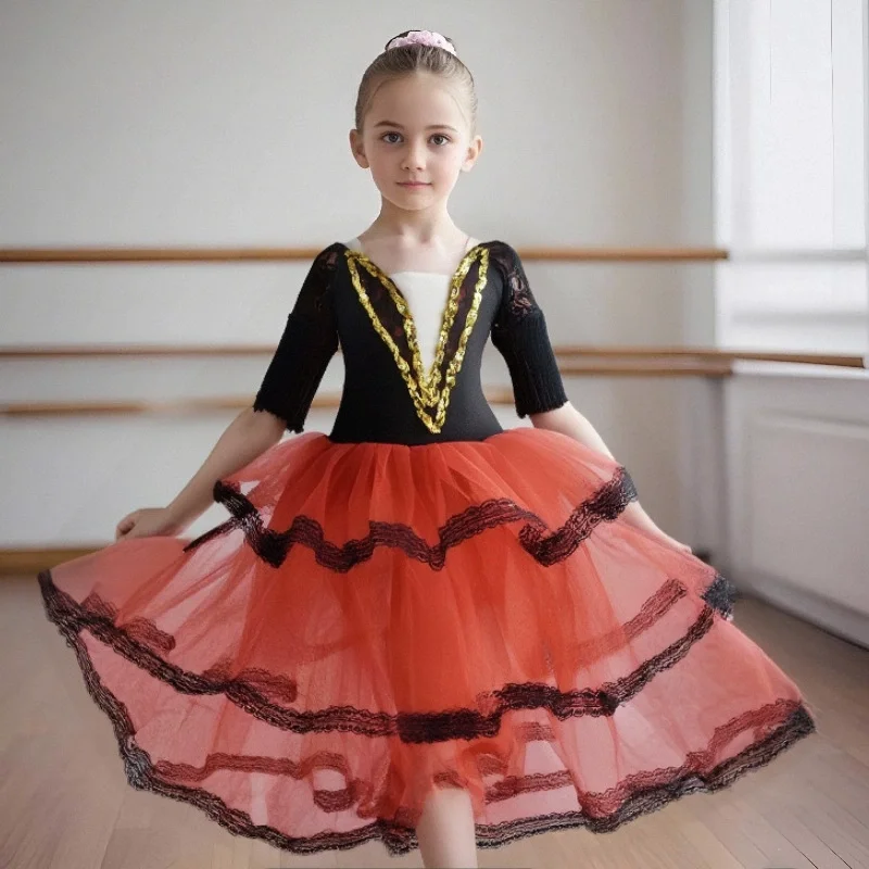 女の子のためのバレエドレス,ダンスウェア,子供のためのレオタード,かわいいダンスウェア