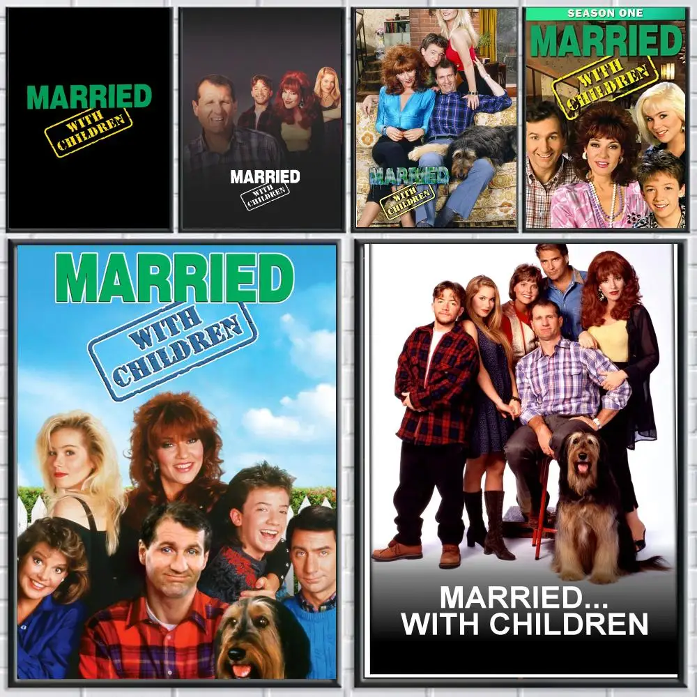 tv series M-Married with Children-N Poster Peel and Stick Wall Art for Cafe Office Bar and Home Decoration