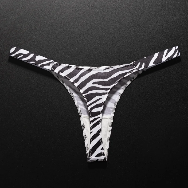 Baumwolle Sexy Frauen Höschen Leopard Zebra Gedruckt Nahtlose Mädchen Slip Tanga Mädchen G String Fitness Niedrige Taille T-zurück größe S-XL