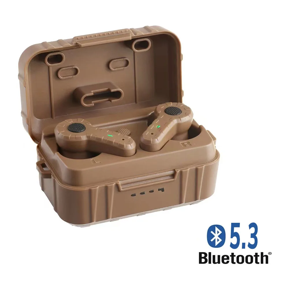 Imagem -02 - Tampões de Ouvido Bluetooth para Range Shoot Hunting Atualização Militar Eletrônico Redução de Ruído Proteção Auditiva Bt5.3 Ver Novo