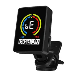 USB Charging Guitar Tuner Tunning For Acoustic Electric Guitar Bass Clip-on Tuner LCD Display Guitar Tuner Accessories