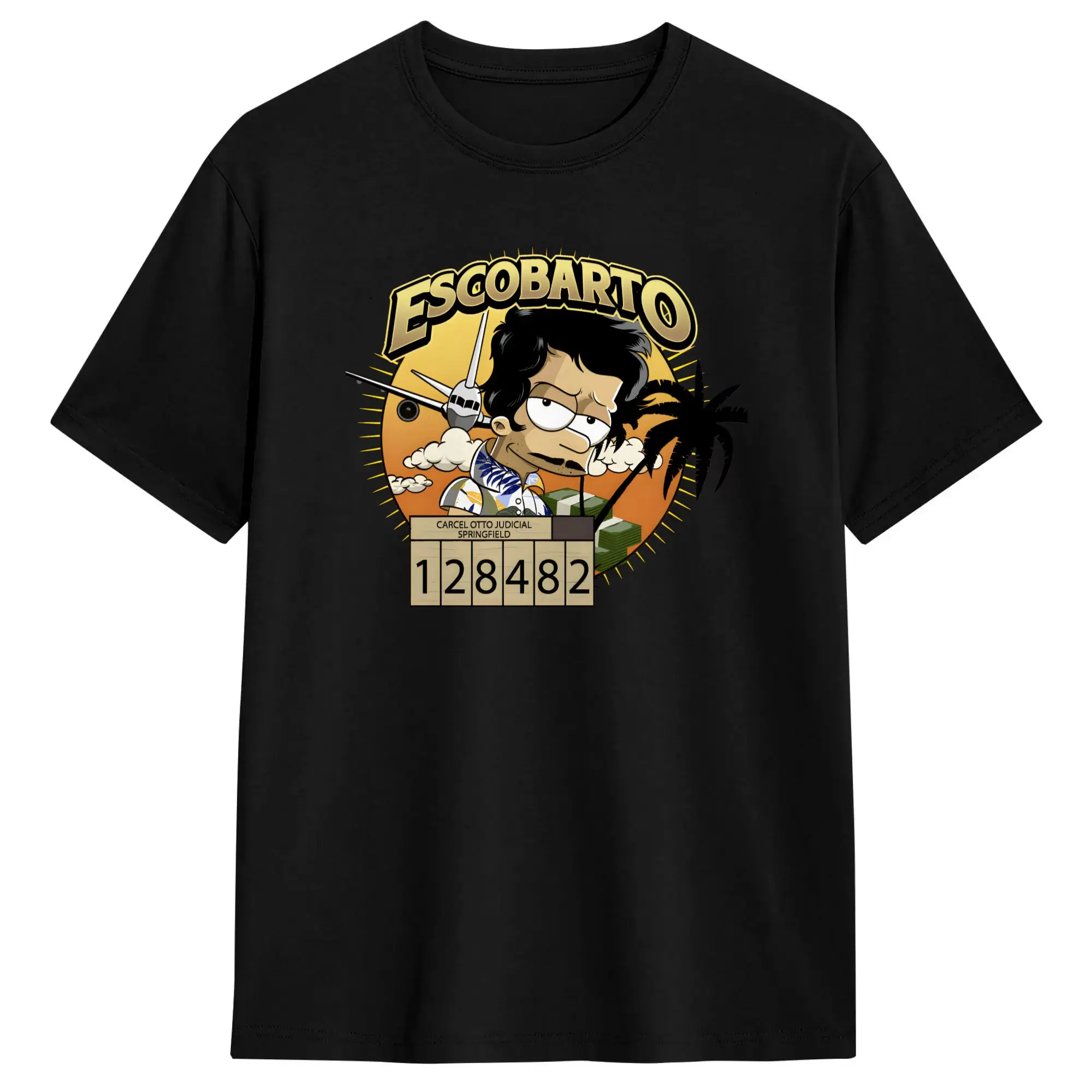 Men T-Shirt Pablo Escobar bart simpson T-Shirts Trendy Cool  Summer Tee Shirt Y2K Basic 100% Cotton Tops Birthday Gift