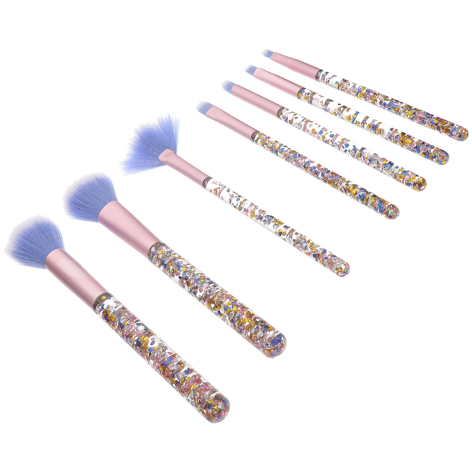 Juego de brochas de maquillaje para mujer, herramientas correctoras de mezcla de sombra de ojos profesional portátil, 7 Uds.