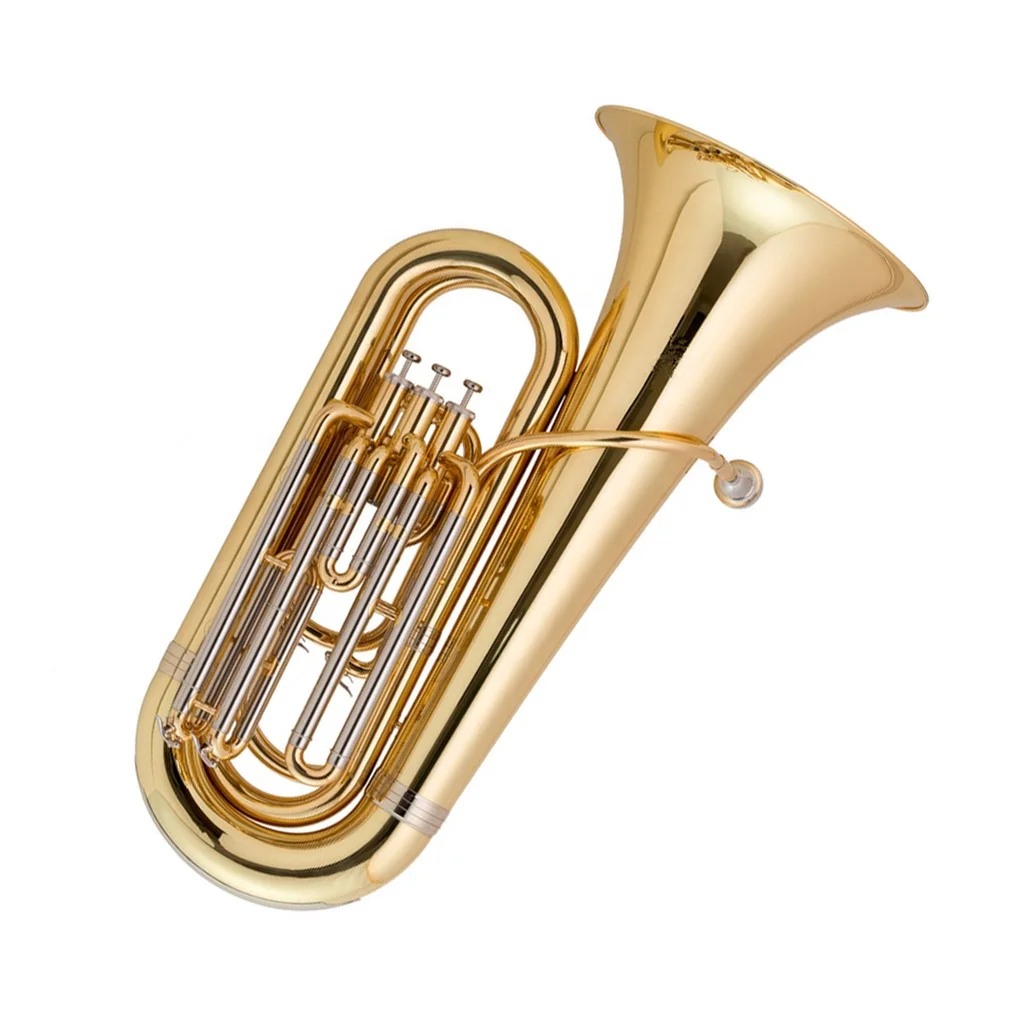 High Quality BB Tone 3‑Piston Convertible Marching Tuba Brass Wind Instrument for Band Outdoor Marching Show Performance