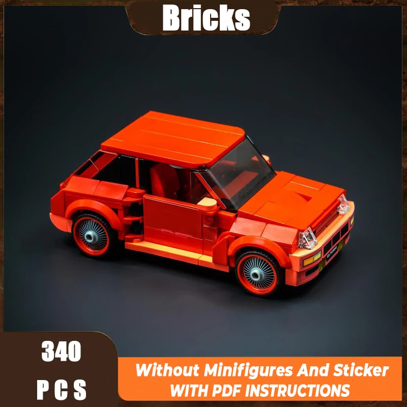 

Exquisite new MOC building block vehicle model hatchback 5 Turbo technology modular children's toy gift DIY assembly set