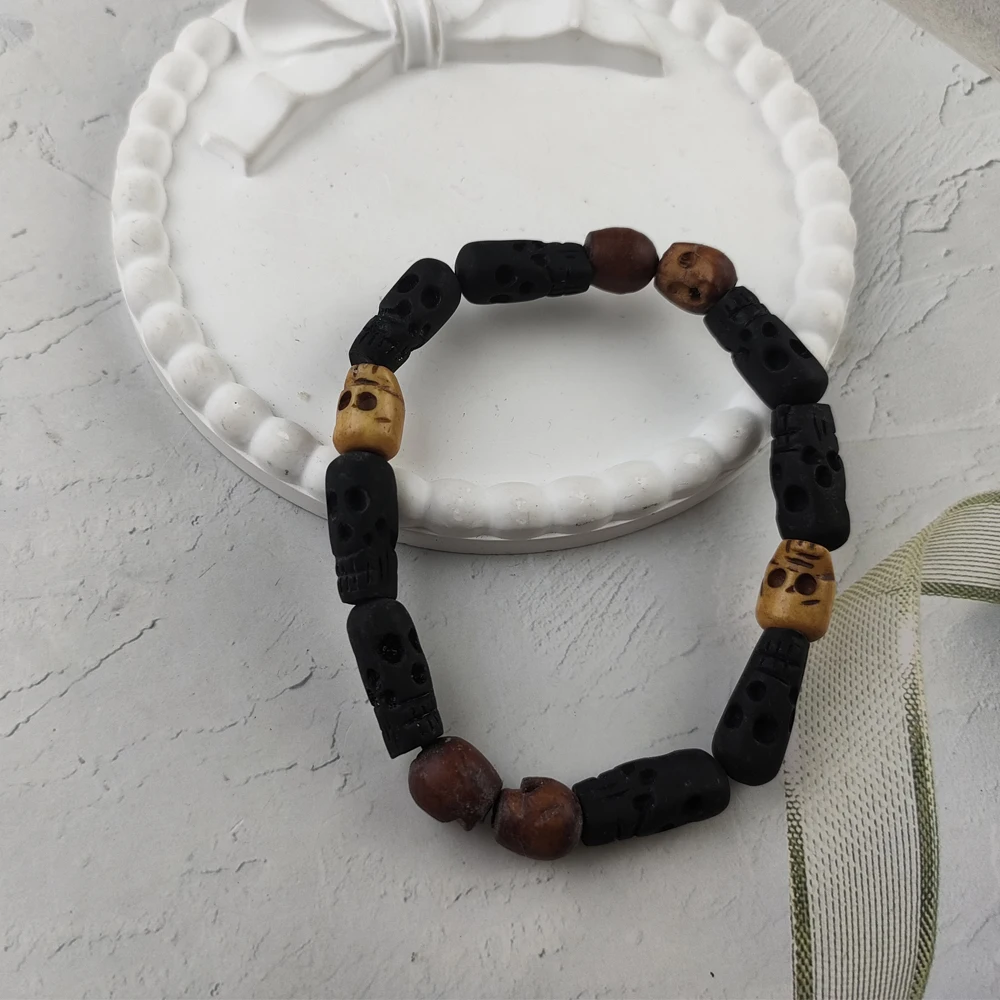Movie Supernatural Dean Winchester Jensen Ackles Skull Bracelets Bangles Prop Replica Skull Bracelet Jewelry