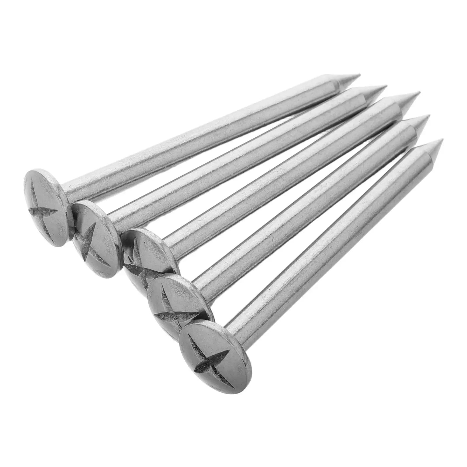 

5 Pcs Nail Test Heavy Duty Lawn Stakes Flat Head Anchor Nails Garden Line Markers Low Profile Landscaping The Sign