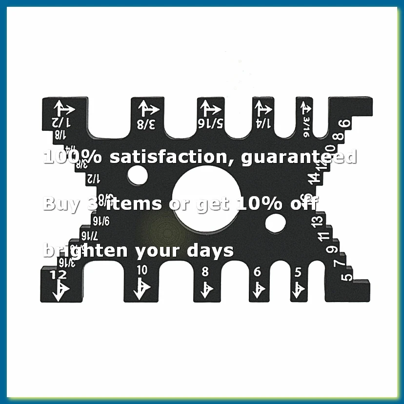 Dovetail Jig - Woodworking Tenon-Gaps Gauge Measuring Card Aluminum Alloy Depth Gauge for Tenon Cutter, Router Bit A