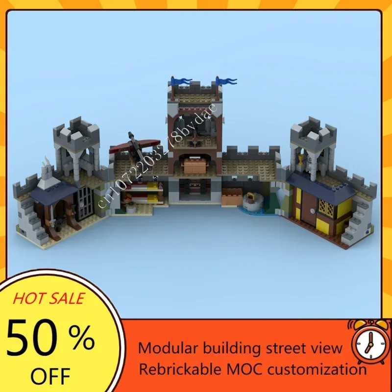 910PCS MOC Medieval Castle Custom Puzzle Model Falcon King's Castle Technical  DIY Technology Assembly Set Child Holiday Gift