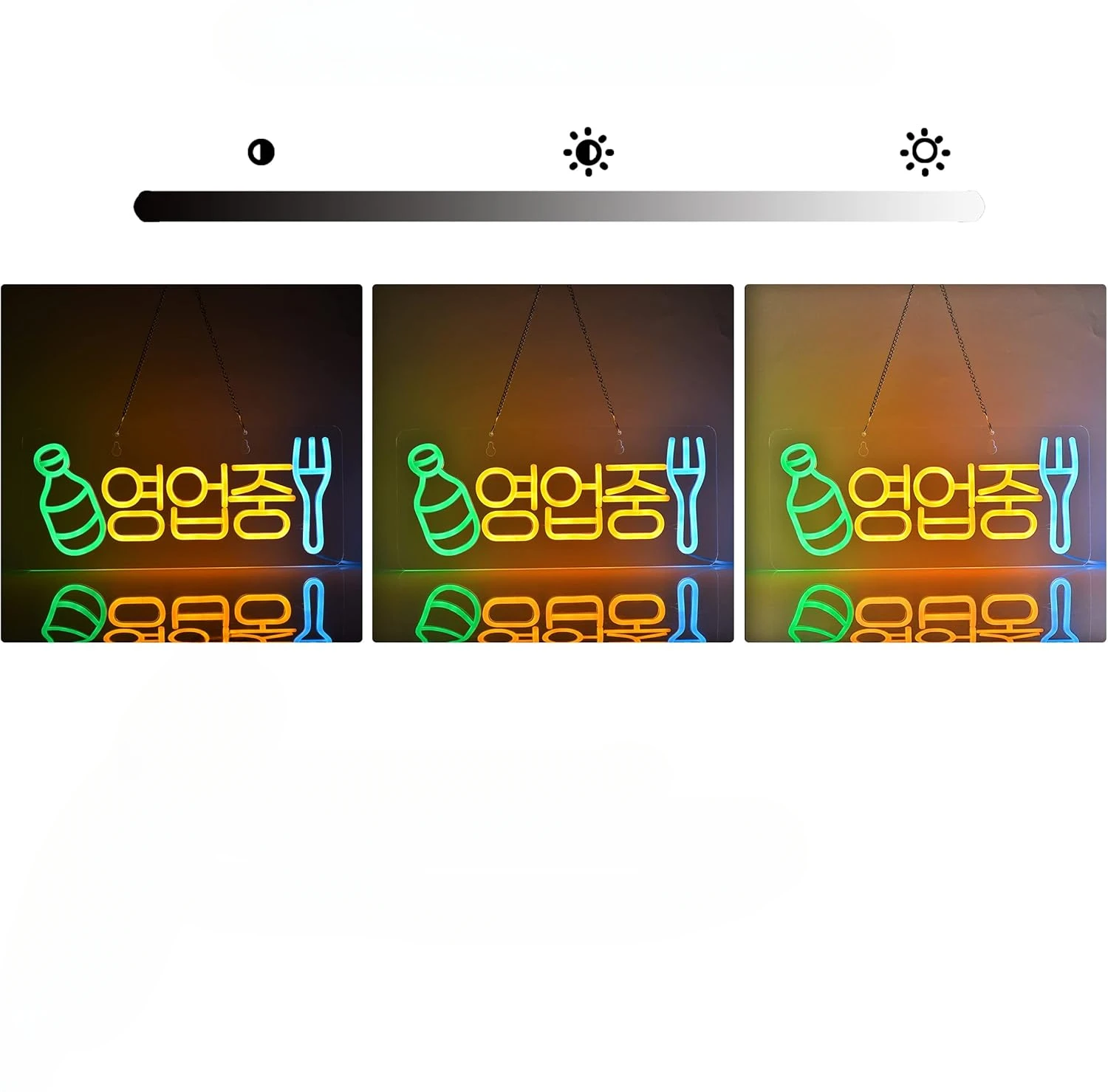 Korea Open Neon Sign LED Neon Light Sign USB Powered for Restaurant Bar Bistro Coffee Shop Sign Man Cave Party Decoration