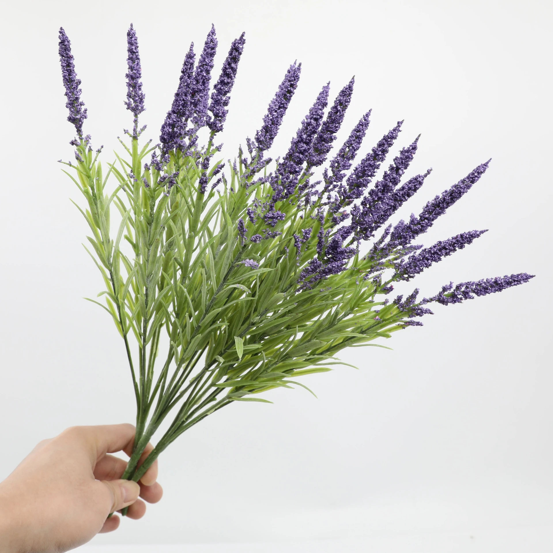 Künstliche Blumen, Schaumstoff, Lavendelstrauß, Weihnachten, Hochzeit, Heimdekoration, Innen- und Außenbereich, Heimbüro, Tisch, Ordnen Sie gefälschte Pflanzen – Detail 7