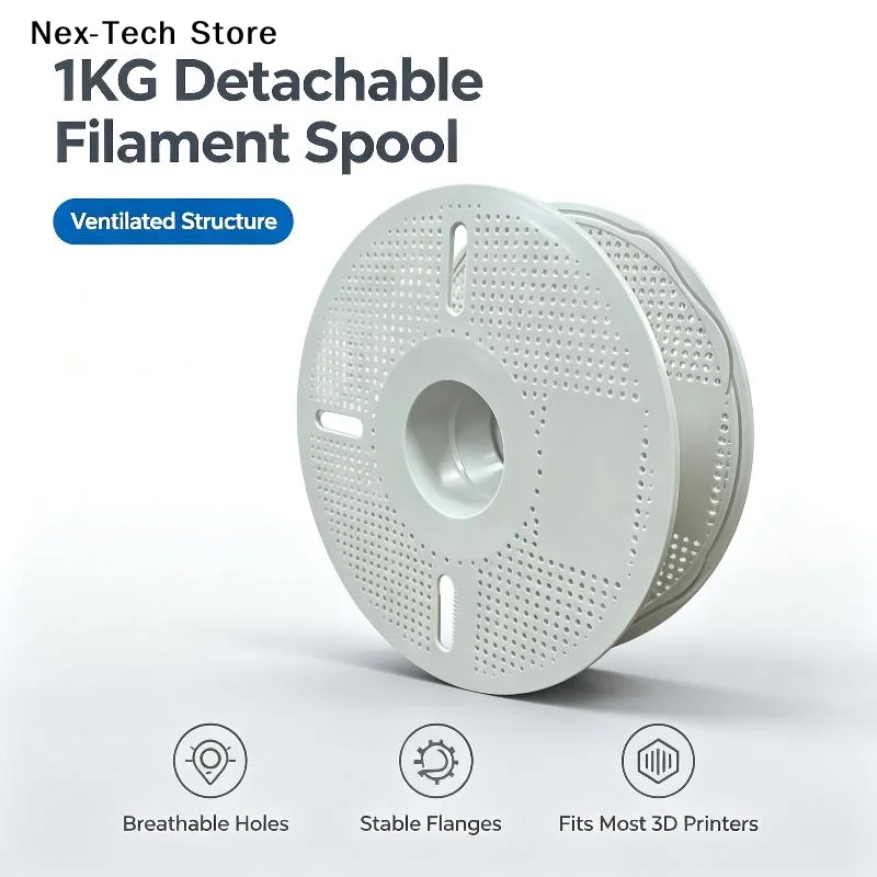 [NT]1Pcs Detachable Heat Resistant ABS Empty Filament Reel 3D Printers Reusable Spool For 1KG Refill Filament For Bambu Lab[NT]