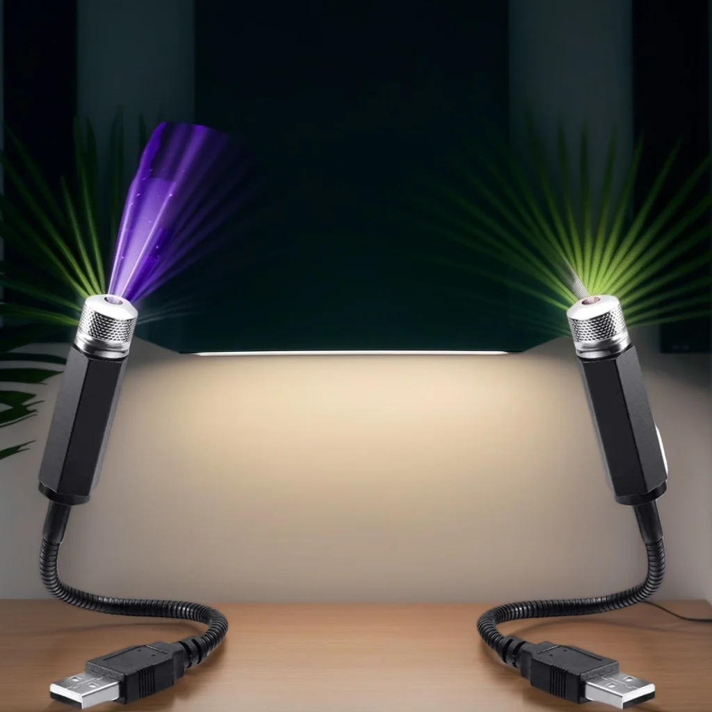 

360 ° Светодиодный звездный проектор - USB Galaxy Light, 16-цветный пульт дистанционного управления для декора спальни на крыше автомобиля