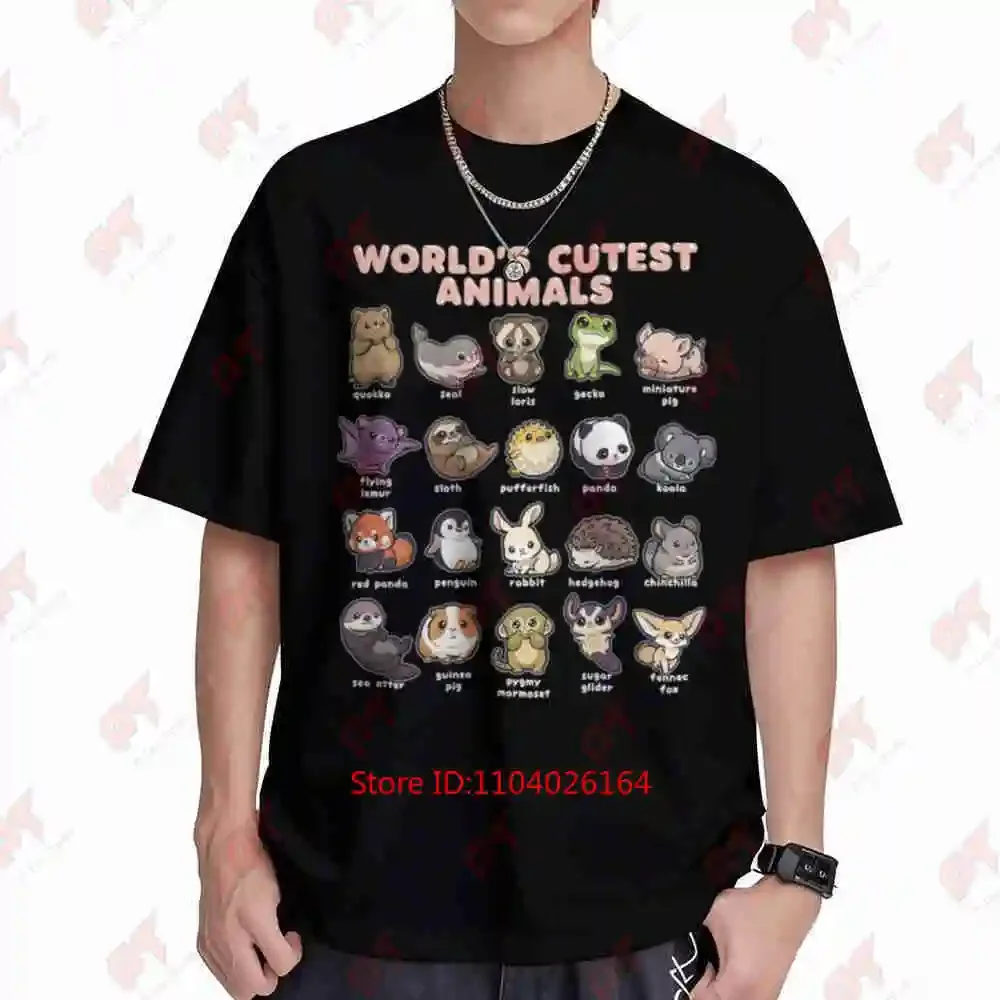 Quokka Panda Penguin Koala Sloth Cutest Animals Short Sleeve Tee 100% Cotton T-Shirt