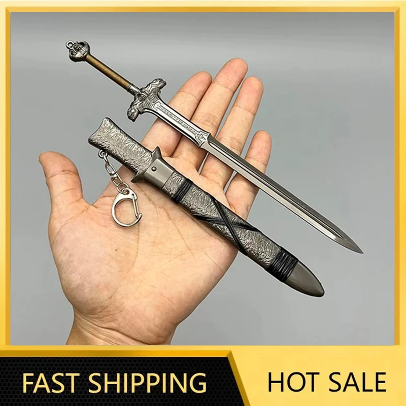 22 ซม.โลหะอาวุธ Atlantean ดาบ Conan the Barbarian Arnold Schwarzenegger อะนิเมะอุปกรณ์ต่อพ่วงรุ่น 1:6 ตุ๊กตาอุปกรณ์ของเล่น