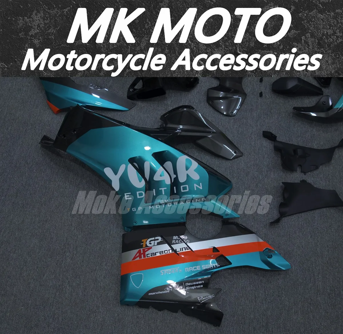 Motorcycle Fairings Kit Fit For Panigale v4s v4r 2023 2024 Bodywork Set 23-24 Abs High Quality Injection Green Black Orange