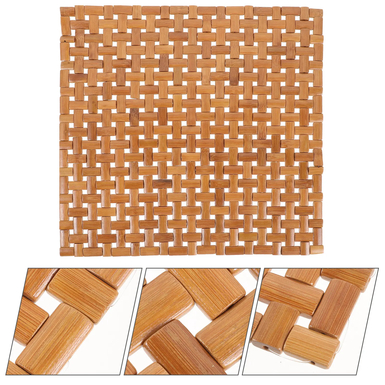 

Бамбуковая подушка для сиденья: прохладная летняя подушка для улицы, для стульев и пола, квадратная, дышащая, с полыми вставками