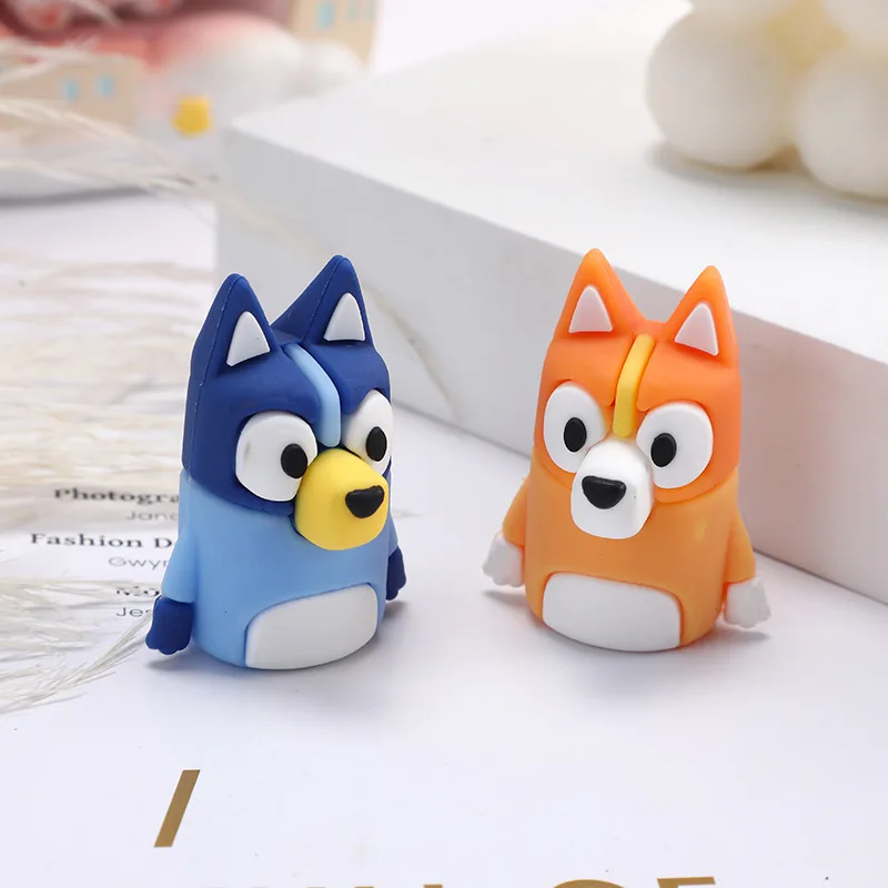 Bluey Soft Rubber Pvc Pencil Sharpener Cute Box Stationery Baby Pencil Sharpener Students Learn Stationery Boy Children Gift