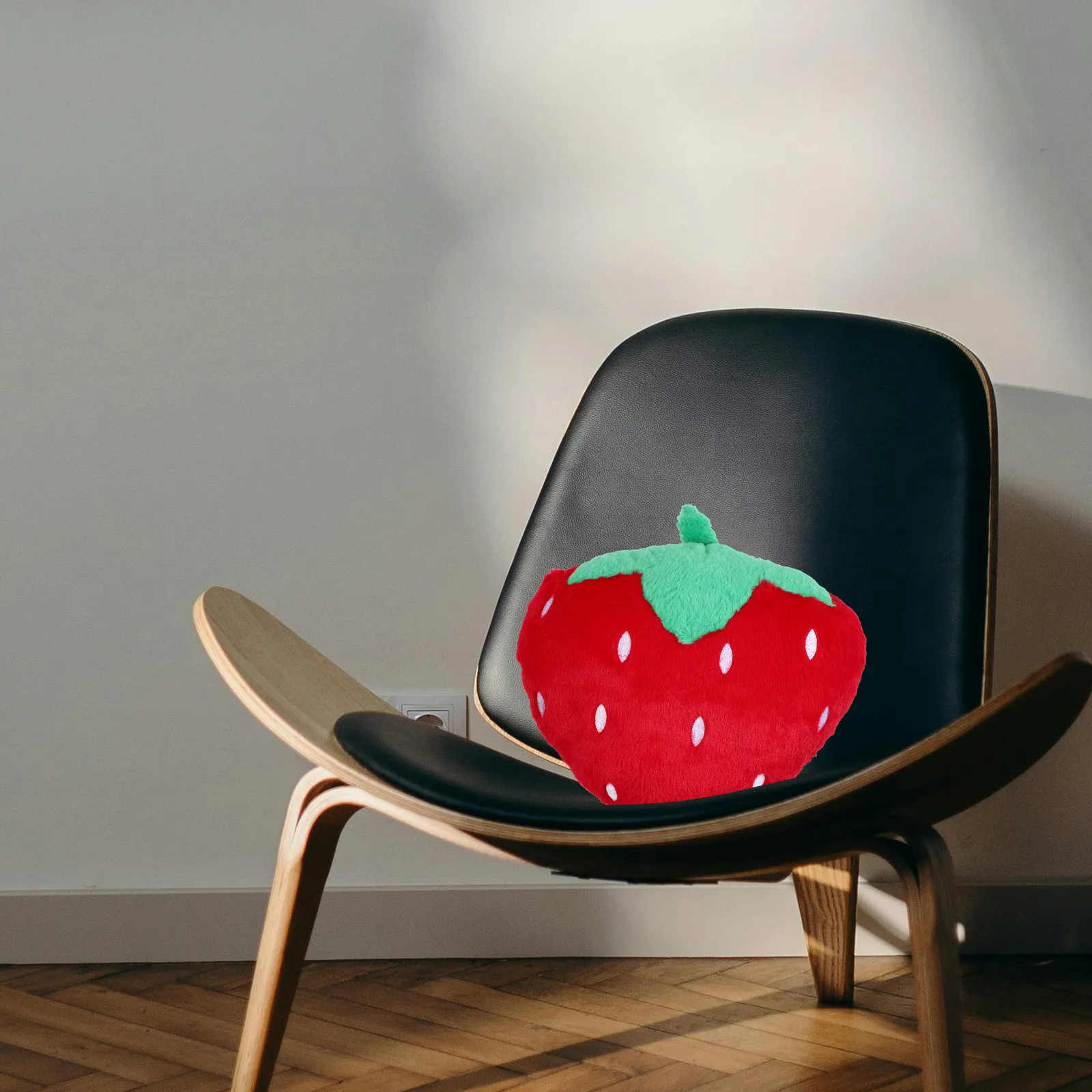 

40Cm Kawaii Strawberry Cushion - Cozy Fruit Inspired Pillow for Bed Sofa Chair - Sweet Plushie Style Room Decor