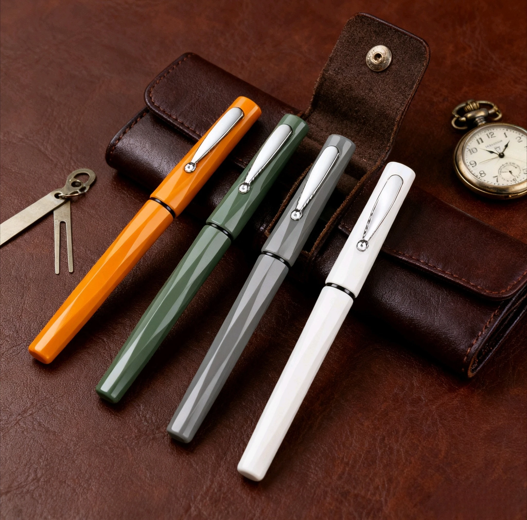 

1pcs Japanese Platinum Beginner's Pen for Practicing Typing, Small Meteor Octagonal Pen Holder, Anti Drying Air Cap PQ-800