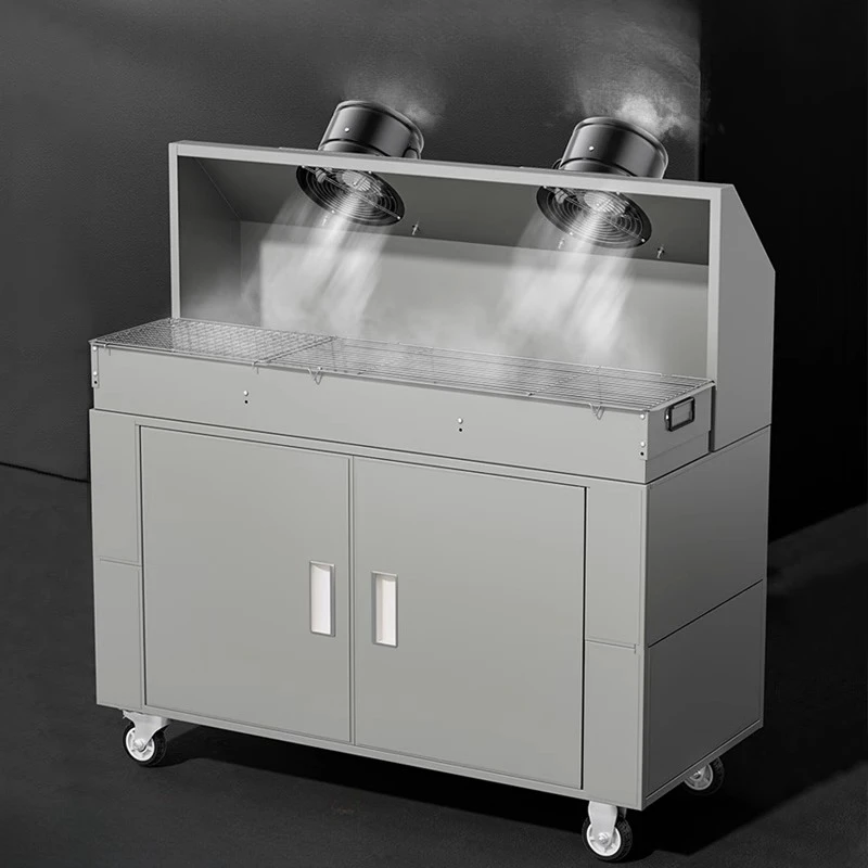 

Barbecue truck grill smoking truck smokeless barbecue range hood truck