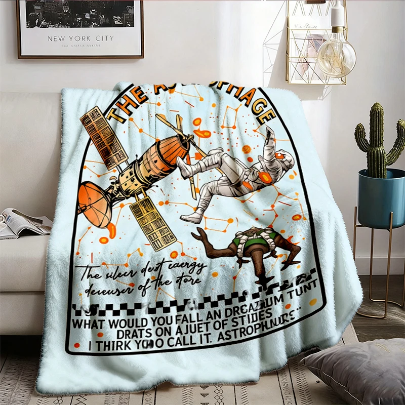 Retro Tau Ceti Home of Astrophage Flannel Blanket, Rocky Amaze Flannel Throw