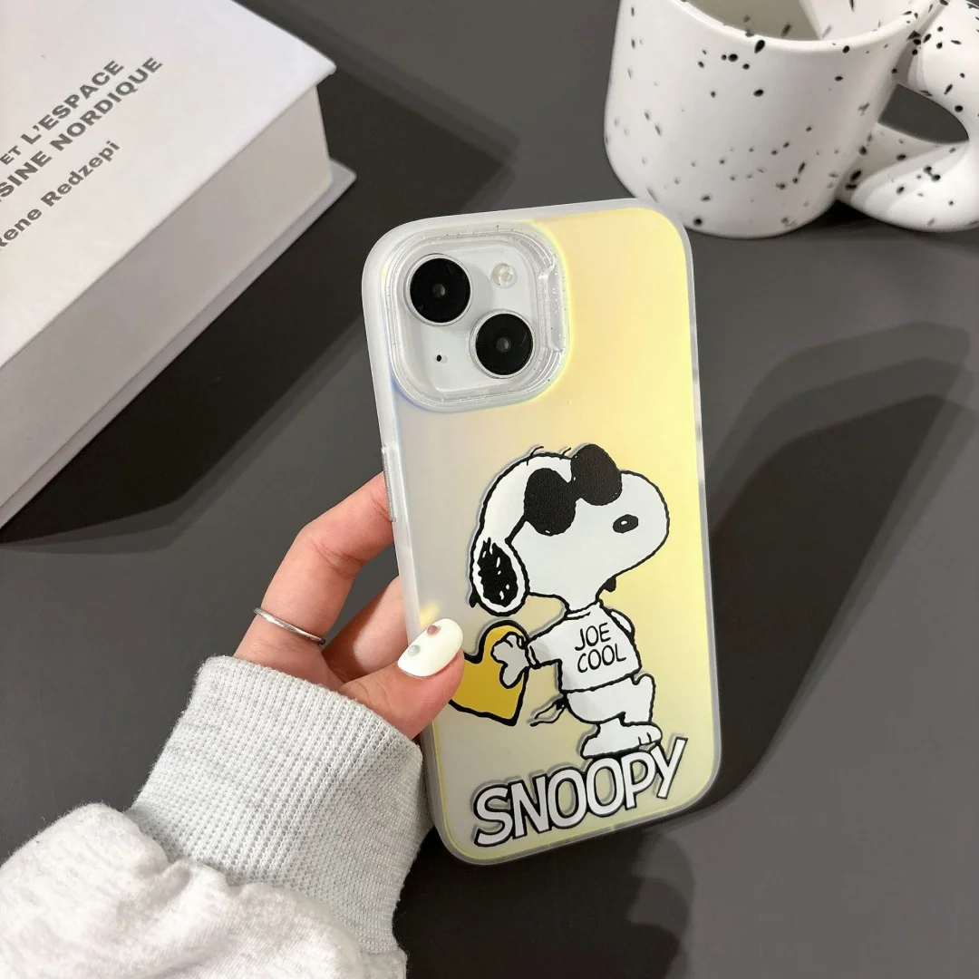 مضحك سنوبي Chok Play كول جراب هاتف آيفون 16 15 14 برو زائد 13 12 11 برو ماكس النظارات الشمسية سنوبي الليزر غطاء مقاوم للصدمات