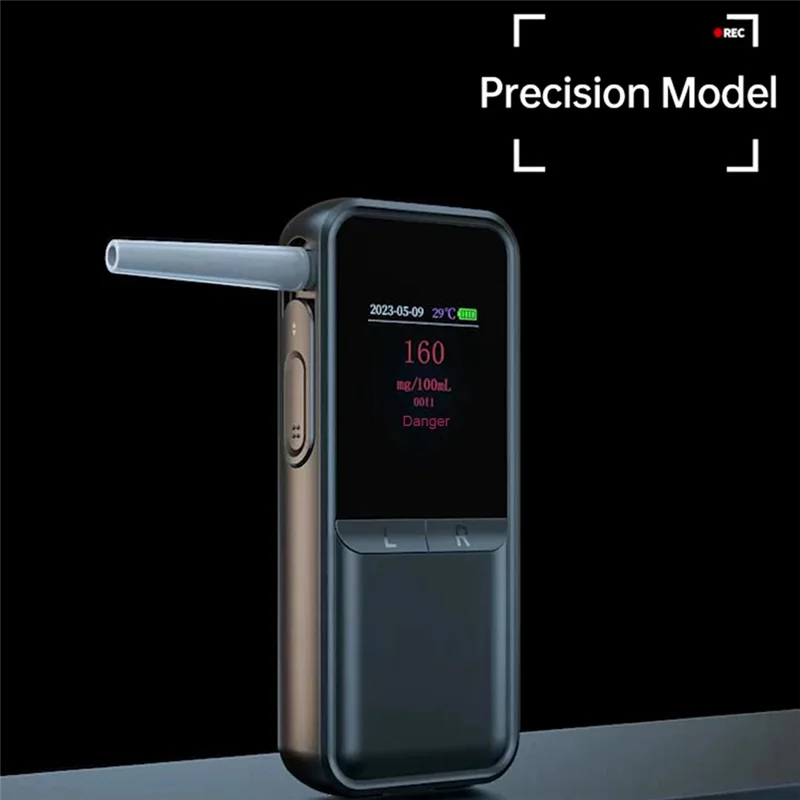 A84E-C02 Прецизионный двухрежимный цифровой тестер алкоголя в выдыхаемом воздухе Точный жидкокристаллический дисплей Портативный анализатор алкоголя в выдыхаемом воздухе